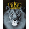  Лев с золотой короной Алмазная мозаика на подрамнике LG235
