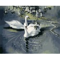 Белые лебеди Раскраска (картина) по номерам на холсте Iteso