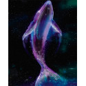 Неоновый кит Алмазная мозаика на подрамнике