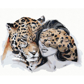  Оберег. Леопард Раскраска картина по номерам на холсте AIPA-NP1-80x100