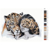 Холст с палитрой цветов Оберег. Леопард Раскраска картина по номерам на холсте AIPA-NP1-100x125