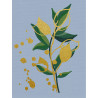  Веточки Квадриптих картины по номерам на холсте с золотой акриловой краской AAAA-KVFL01