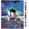 Палитра используемых цветов Астронавт в море Раскраска картина по номерам на холсте AAAA-RS001-100x125