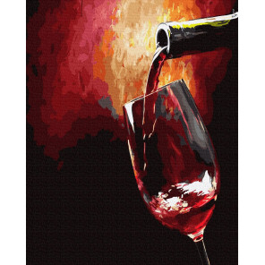  Бокал красного вина Раскраска картина по номерам на холсте ZX 23888