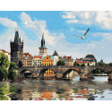 Знаменитые мосты Праги Раскраска картина по номерам на холсте