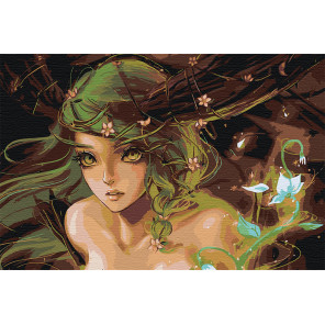 Зелёная фея Раскраска картина по номерам на холсте AAAA-FIR311-80x120