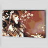 Пример картины в интерьере Меч, бабочка и сакура Раскраска картина по номерам на холсте AAAA-FIR115-80x120