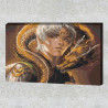 Пример картины в интерьере Юноша и дракон Раскраска картина по номерам на холсте AAAA-GDS111-100x150