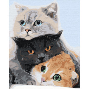  Три кота Раскраска картина по номерам на холсте AAAA-KT2