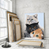Пример в интерьере Три кота Раскраска картина по номерам на холсте AAAA-KT2