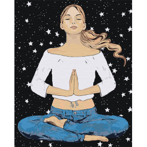  Медитация Раскраска картина по номерам на холсте AAAA-DV05-80x100
