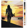 Палитра цветов Девушка со скейтбордом Раскраска картина по номерам на холсте AAAA-RS009