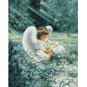 Ангелочек с кроликом Раскраска картина по номерам на холсте