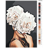Палитра цветов Девушка с пионами Раскраска картина по номерам на холсте DAA030899-100x150
