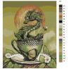 Палитра цветов Хранитель зелёного чая. Дракон Раскраска картина по номерам на холсте AAAA-JV4