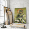 Пример в интерьере Хранитель зелёного чая. Дракон Раскраска картина по номерам на холсте AAAA-JV4-100x125