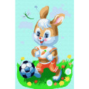 Зайчонок-футболист Раскраска по номерам на холсте