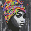 Африканская девушка Раскраска картина по номерам на холсте