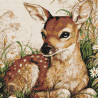  Пятнистый оленёнок Раскраска картина по номерам на холсте KHM0055