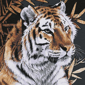  Тигр Раскраска картина по номерам на холсте KHM0057