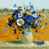  Ромашки с васильками в вазе Раскраска картина по номерам на холсте KH0701