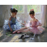  Две балерины Раскраска картина по номерам на холсте KH0623