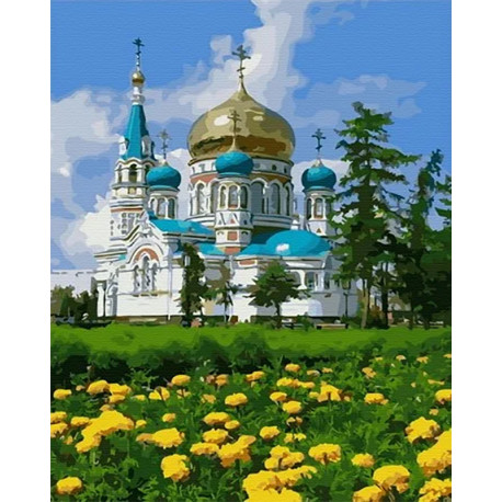  Успенский кафедральный собор Раскраска картина по номерам на холсте MCA894
