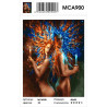 Сложность и количество цветов Огонь и воздух Раскраска картина по номерам на холсте MCA900