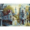 Улочки старой Москвы Картина по номерам с цветной схемой на холсте