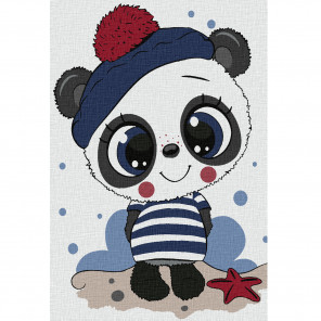  Панда-милашка Раскраска по номерам на холсте KHM0011