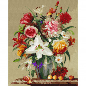  Цветы и фрукты. Бузин Картина по номерам на дереве KD0718