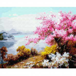  Цветение сакуры Раскраска по номерам на холсте KH0640