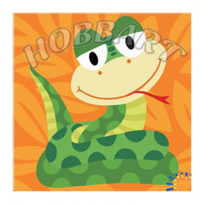  Веселые зверюшки. Змейка Раскраска по номерам на холсте Hobbart Lite HB2020055-Lite