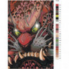 Японская маска дракона 80х120 Раскраска картина по номерам на холсте