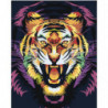 Тигр поп арт 80х100 Раскраска картина по номерам на холсте