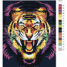 Тигр поп арт 100х125 Раскраска картина по номерам на холсте