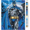 Бэтмен в синем плаще 100х125 Раскраска картина по номерам на холсте