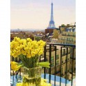 Париж. Желтые розы Алмазная вышивка (мозаика) Гранни