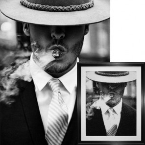 Мужчина с сигарой Алмазная вышивка (мозаика) Гранни