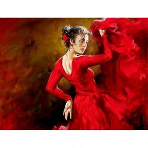 Танцовщица в красном Алмазная вышивка (мозаика) Гранни