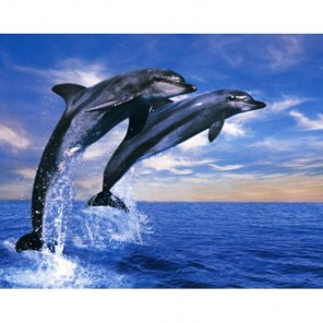 Дельфины Алмазная вышивка (мозаика) Гранни