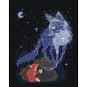 Волшебство в ночи. Лиса Раскраска картина по номерам на холсте AAAA-JV19-80x100