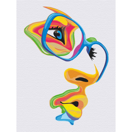  Девушка. Яркий взгляд Раскраска картина по номерам на холсте с неоновыми красками AAAA-RS012-75x100