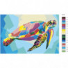 Радужная черепаха 100х150 Раскраска картина по номерам на холсте