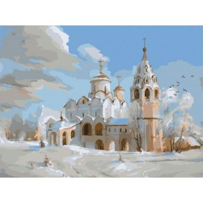  Суздаль. Покровский собор Раскраска картина по номерам на холсте PKC76043