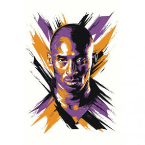Баскетболист Коби Брайант 100х150 Раскраска картина по номерам на холсте