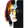Радужный Джон Леннон 80х120 Раскраска картина по номерам на холсте