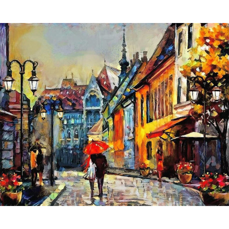  Город Европы Раскраска картина по номерам на холсте MG2159