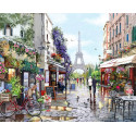Париж весной Раскраска картина по номерам на холсте