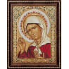 Пример выложенной работы в рамке Икона Матрона Московская Набор для выкладывания алмазной мозаики АЖ-1840